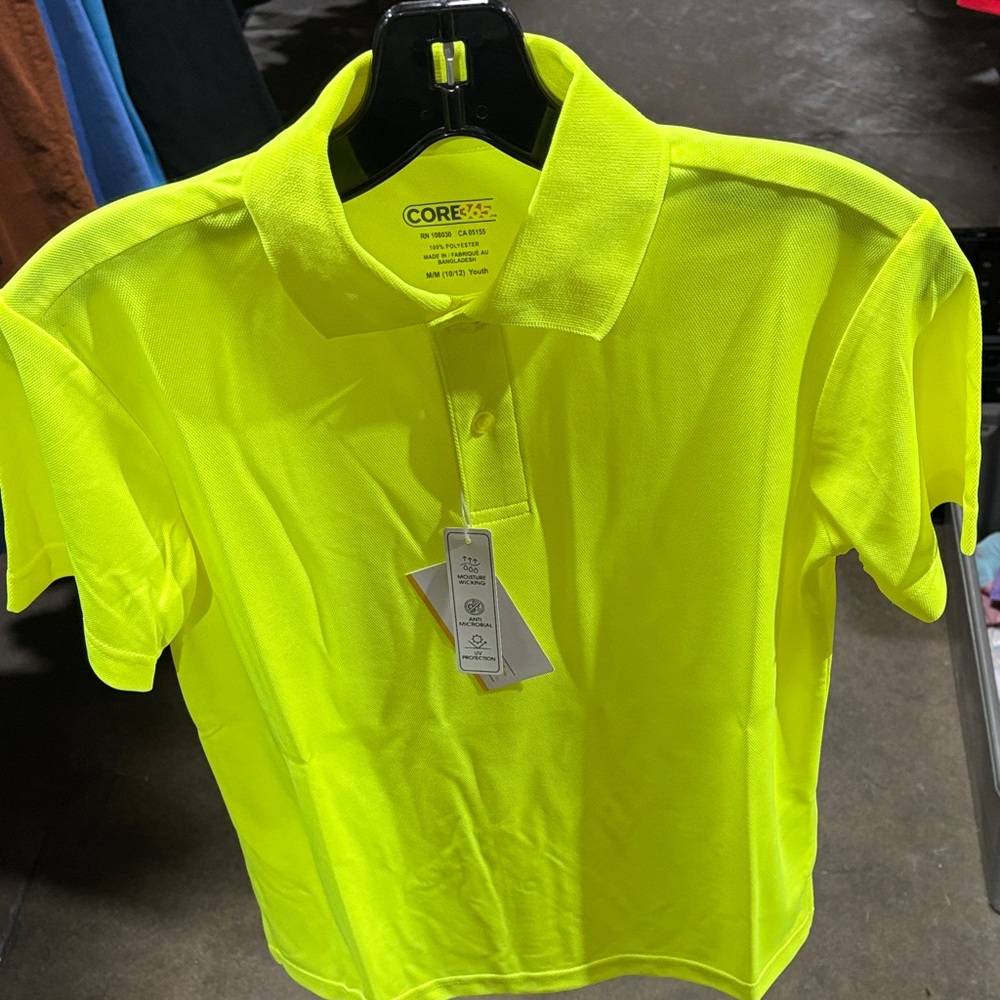 CORE Kids Neon Yellow Polo Shirt